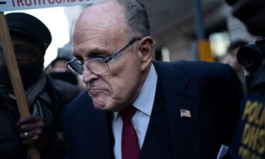 Former New York Mayor Rudy Giuliani departs the U.S. District Courthouse after he was ordered to pay $148 million in his defamation case in Washington