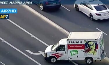 A driver and passenger are in custody after leading police on a chase in a stolen U-Haul truck through Orange County.