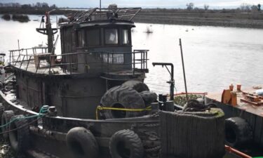 San Joaquin County crews are working to remove a sunken World War II-era tugboat in the Delta.