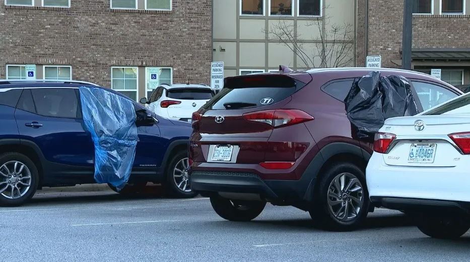 <i>WLOS</i><br/>Givens Affordable Communities Vice President Teresa Stephens says nine car windows were bashed in during a recent spree.