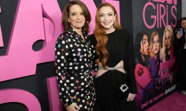 Tina Fey and Lindsay Lohan at the premiere of "Mean Girls" held at AMC Lincoln Square on January 8 in New York City.