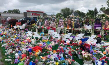 A memorial outside the Tops supermarket in Buffalo