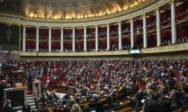 Lawmakers pictured in France's National Assembly on Tuesday.