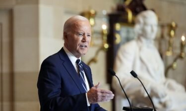President Joe Biden speaks at the National Prayer Breakfast at the Capitol in Washington on Thursday