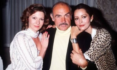 Pamela Salem (left) with "Never Say Never Again" costars Sean Connery and Barbara Carrera in 1983.
