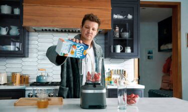 Jeremy Renner appears in an ad for Silk.