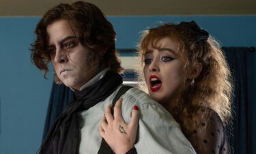 Kathryn Newton and Cole Sprouse in "Lisa Frankenstein."