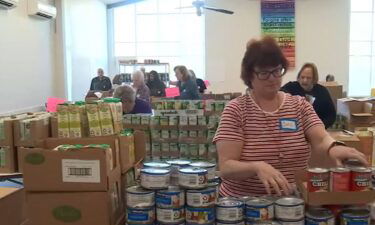 Volunteers at Bethel Congregational United Church of Christ are packaging over 9