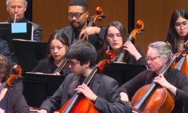 Nearly 40 Youth Symphony musicians played alongside the Des Moines Symphony at the Civic Center. The crowd was full of Des Moines Public School fourth-graders.