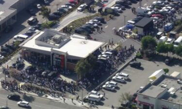 Hundreds lined up at an Alhambra Raising Cane's on March 27 for their chance to be served by the Dodgers' Mookie Betts.