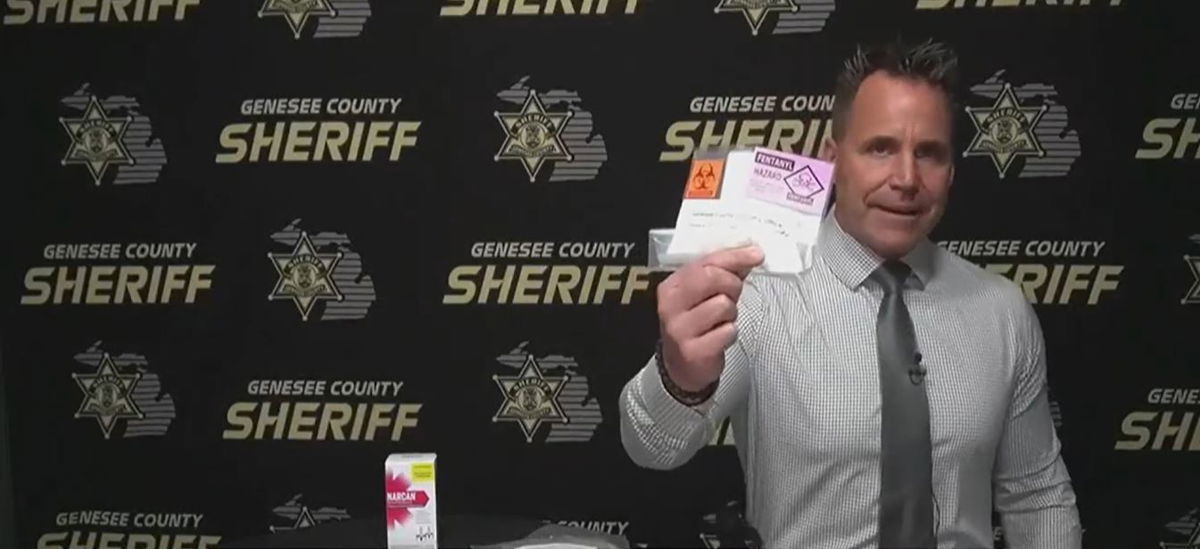<i>WNEM via CNN Newsource</i><br/>Genesee County Sheriff Chris Swanson is urging people to be vigilant about the dangers of fentanyl after four people overdosed at a work site in Genesee County.
