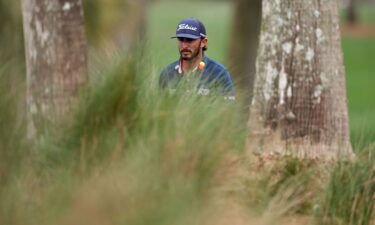 Homa walks the 14th fairway during the third round of The Players Championship at TPC Sawgrass.