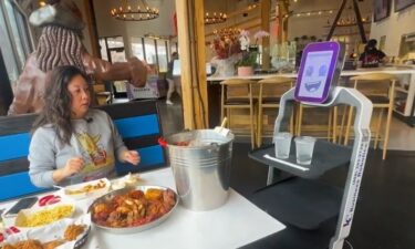 Meet Rosie the Robot. She's been working here for the past two months and she's already a favorite among customers.