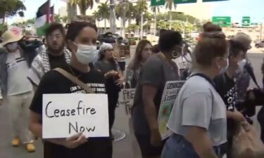 Several pro-Palestine protesters were arrested by Miami Police as they attempted to block the entrance to PortMiami