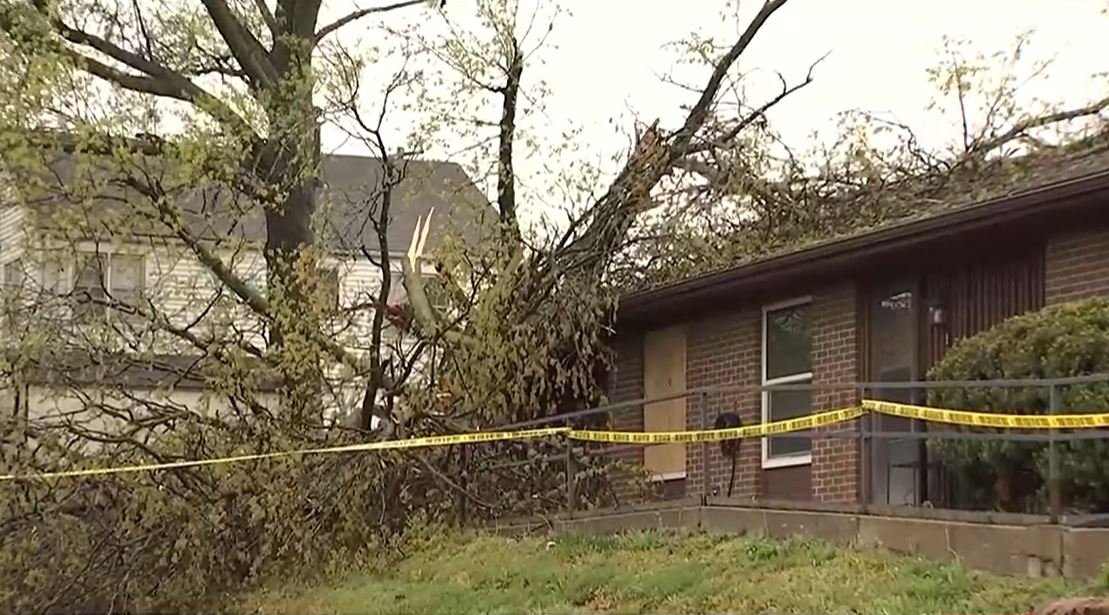<i>KCTV via CNN Newsource</i><br/>Four residents at Weston Senior Citizen Housing facility were displaced on April 18 after a tree fell on the structure.