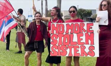 Advocates and survivors lined Kanoelehua Avenue in Hilo to break the silence. “Red Dress Day” was promoted across the islands in May to call attention to missing and murdered indigenous women.