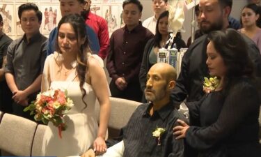 An Orange County couple held a heartfelt wedding ceremony inside a hospital chapel so the bride's father