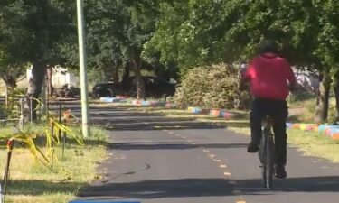 The Sacramento Northern Trail is a popular place for people to ride bicycles or take a walk