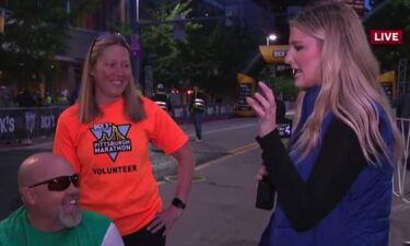 Pittsburgh's Action News 4 reporter Ava Rash is on Liberty Avenue for the start of the Pittsburgh Marathon. That's where we met Jennifer and Brian Woodyard