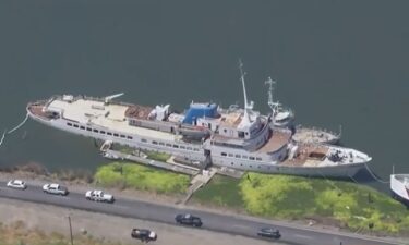 A sinking ship in the Delta is leaking diesel fuel and oil into the waterway