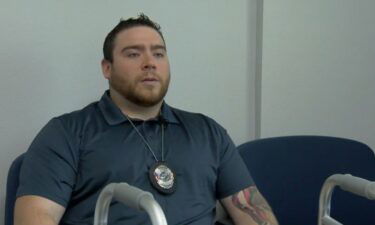 Police officer Zachary Mathews shares his story of being hit by a vehicle during a traffic stop.