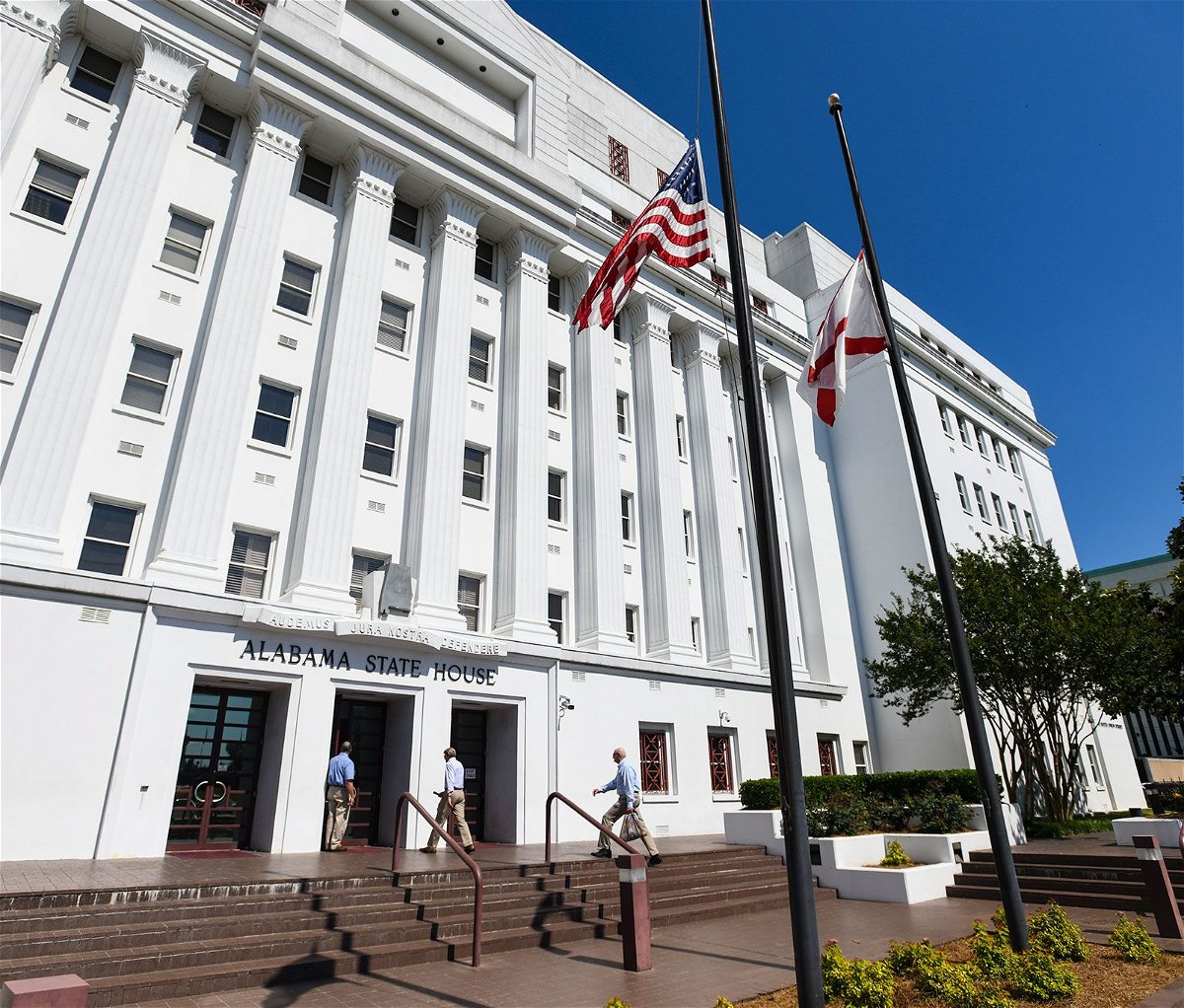 Alabama lawmakers have passed legislation that will allow President Joe Biden to appear on the state’s November ballot. Pictured is the Alabama State House in Montgomery in 2019.