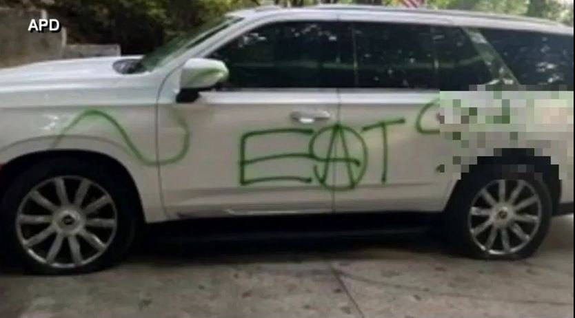 <i>Asheville Police/WLOS via CNN Newsource</i><br/>Asheville police say two steering committee members were vandalized in the last couple of weeks