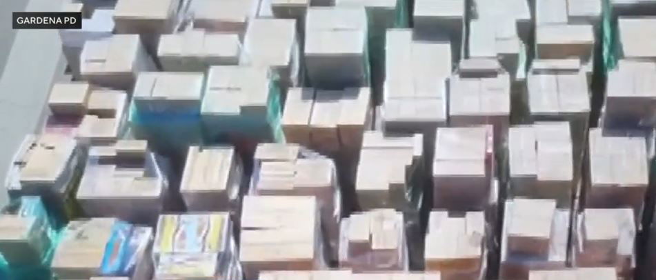 <i>Gardena Police/KCAL/KCBS via CNN Newsource</i><br/>Gardena police announced what they say is the largest single seizure of illegal fireworks in recent California history after they took more than 75 tons of the illicit property from a warehouse in Gardena over the weekend.