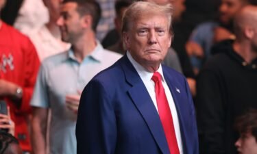 Former U.S. President Donald Trump attends UFC 302 at Prudential Center on June 1 in Newark