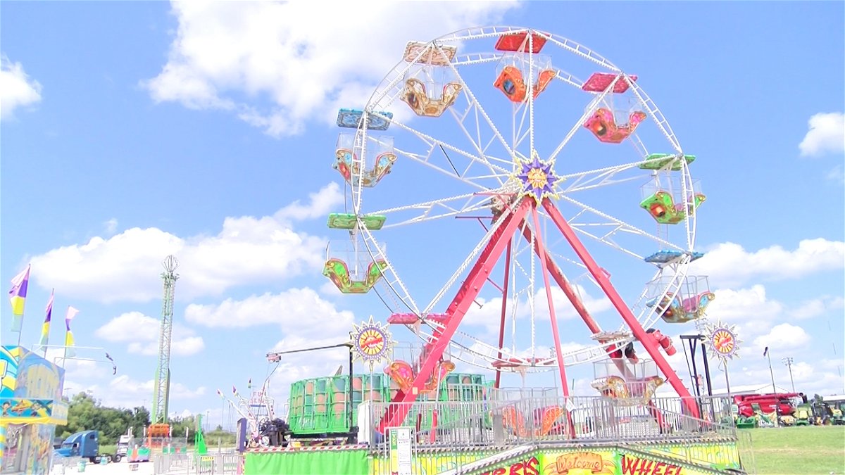 A Ferris wheel is seen at the Boone County Fair.