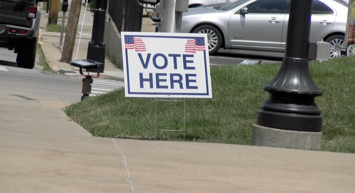A sign outside the Boone County Government Center encourages people to vote on Tuesday, July 30, 2024.