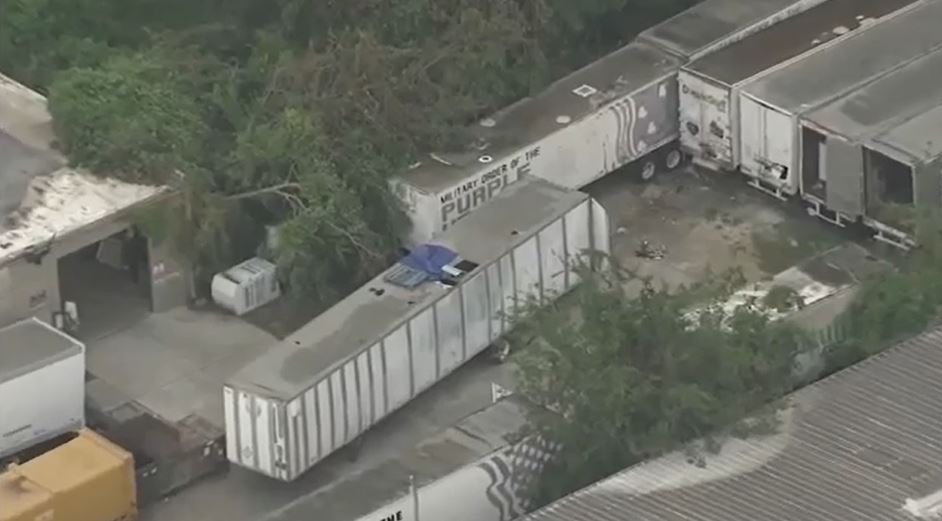 <i>KTRK via CNN Newsource</i><br/>The remains of two people were found badly decomposed inside an 18-wheeler in northwest Houston. Officials said they looked 