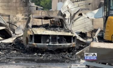 A fire burned down a volunteer ambulance station in Sulligent.