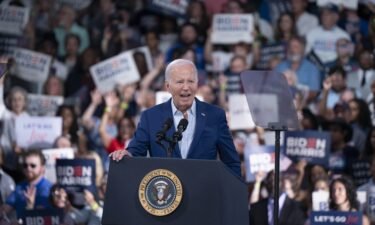 President Joe Biden speaks at a post-debate campaign rally on June 28