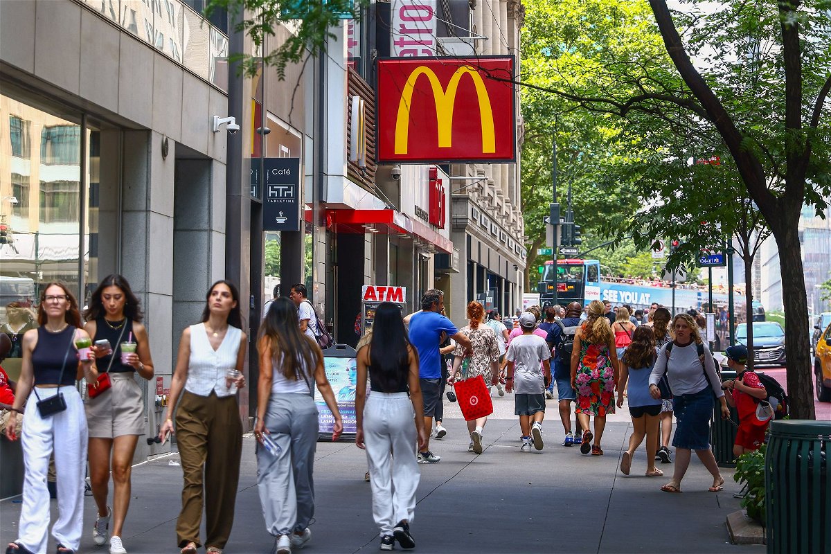 McDonald's said that 93% of US locations will keep the $5 deal on menus for another month.
