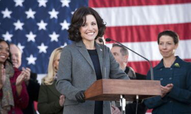 Julia Louis-Dreyfus in a scene from "Veep."