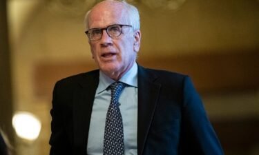 Sen. Peter Welch walks through the US Capitol on April 10