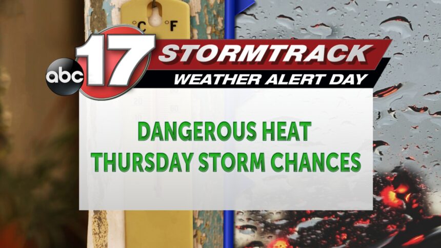 Tracking dangerous heat with storm chances Thursday - ABC17NEWS