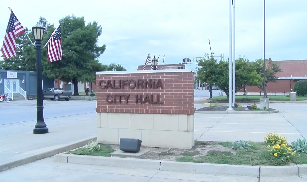 FILE - The sign outside California City Hall