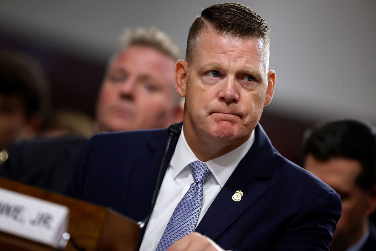 Acting US Secret Service Director Ronald Rowe Jr. testifies before a joint hearing of the Senate Judiciary and Homeland Security and Government Affairs committees in the Dirksen Senate Office Building on Capitol Hill on July 30, 2024 in Washington, DC.
