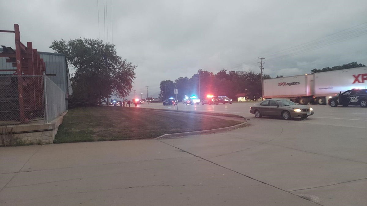 Police work the scene of a crash with a pedestrian on Thursday, Aug. 8, 2024, on Paris Road in Columbia.