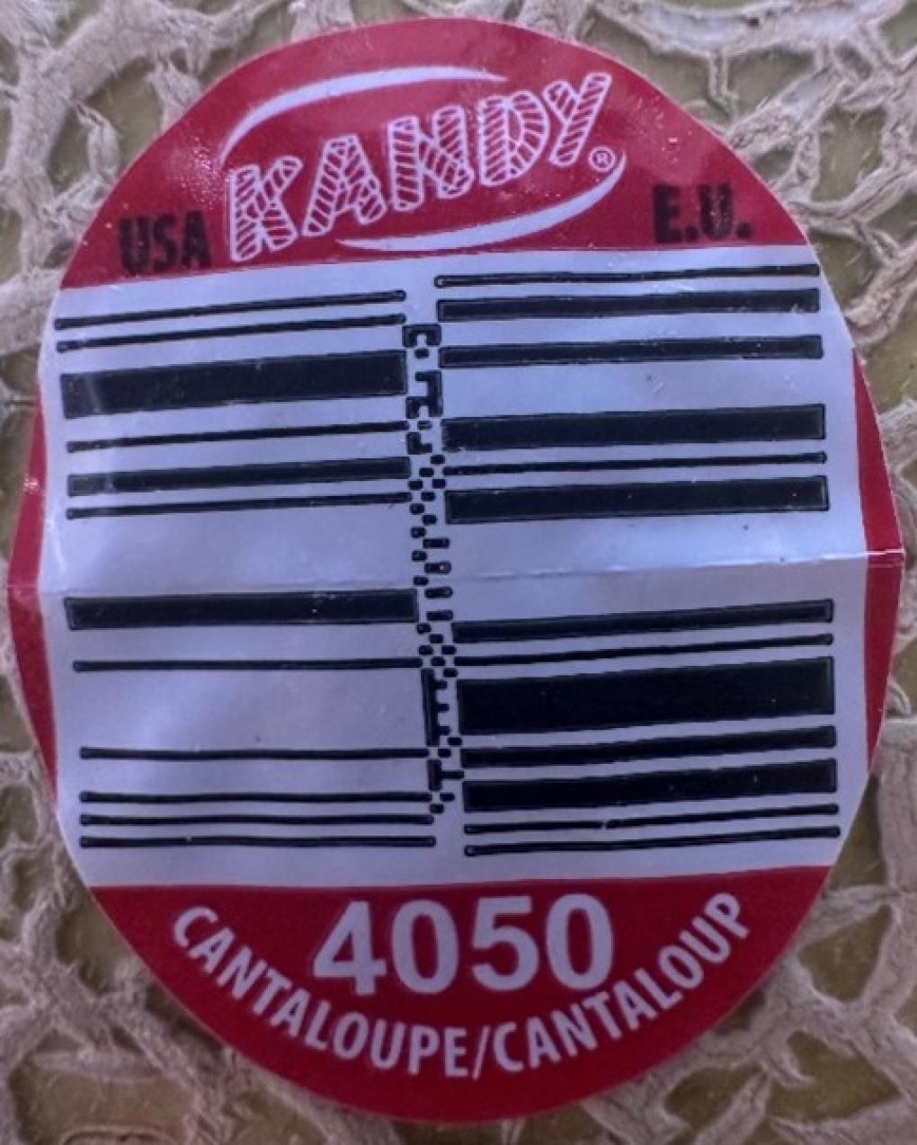 Kandy canteloupe label