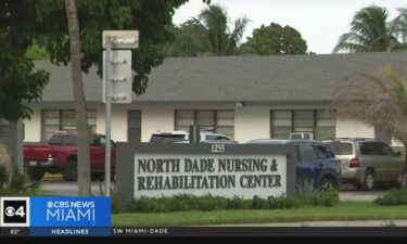 Family and friends stood outside North Dade Nursing and Rehabilitation Center