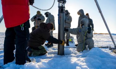 An IceNode prototype beneath the frozen surface of Lake Superior