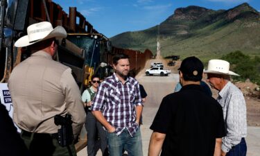 Sen. JD Vance talks with Sheriff Robert Watkins of Cochise County