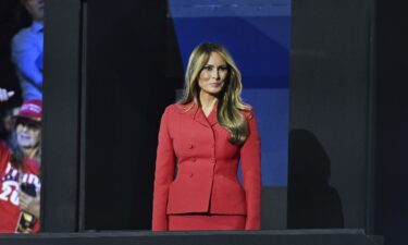 Former first lady Melania Trump is seen at the Republican National Convention in Milwaukee on July 18.