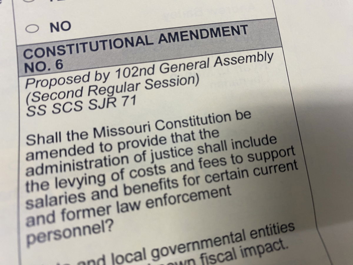 A sample Boone County ballot shows the wording for Amendment 6 that voters will vote on in November