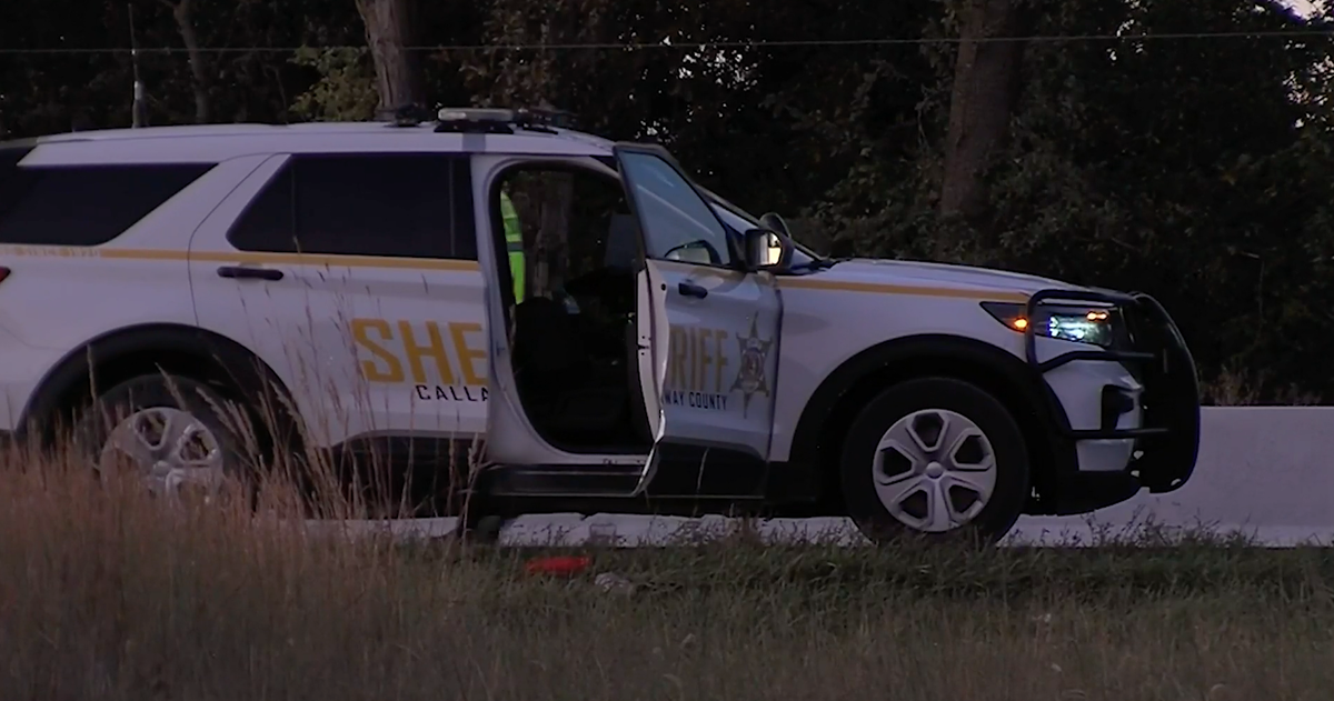 Officers with the Callaway County Sheriffs' Office inevstigating an officer-involved shooting that left a Texas man dead and two deputies shot. Oct. 14, 2023