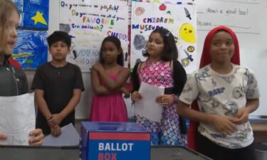 Fourth graders at Lincoln Elementary in Evanston