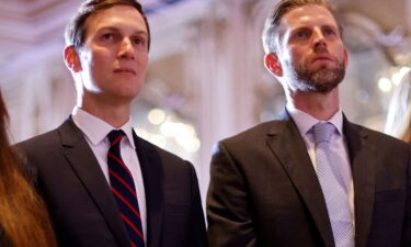 Jared Kushner and Eric Trump during an event at former President Trump's Mar-a-Lago estate in Palm Beach